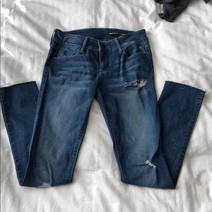 Black Orchid Distressed Blue Jeans